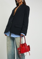 Acne Studios Multipocket Mini Patent Leather Bucket bag - Red - One Size