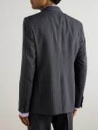 Etro - Double-Breasted Logo-Embroidered Wool-Blend Jacquard Suit Jacket - Multi