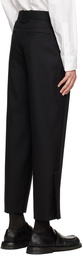 Solid Homme Black Vented Trousers