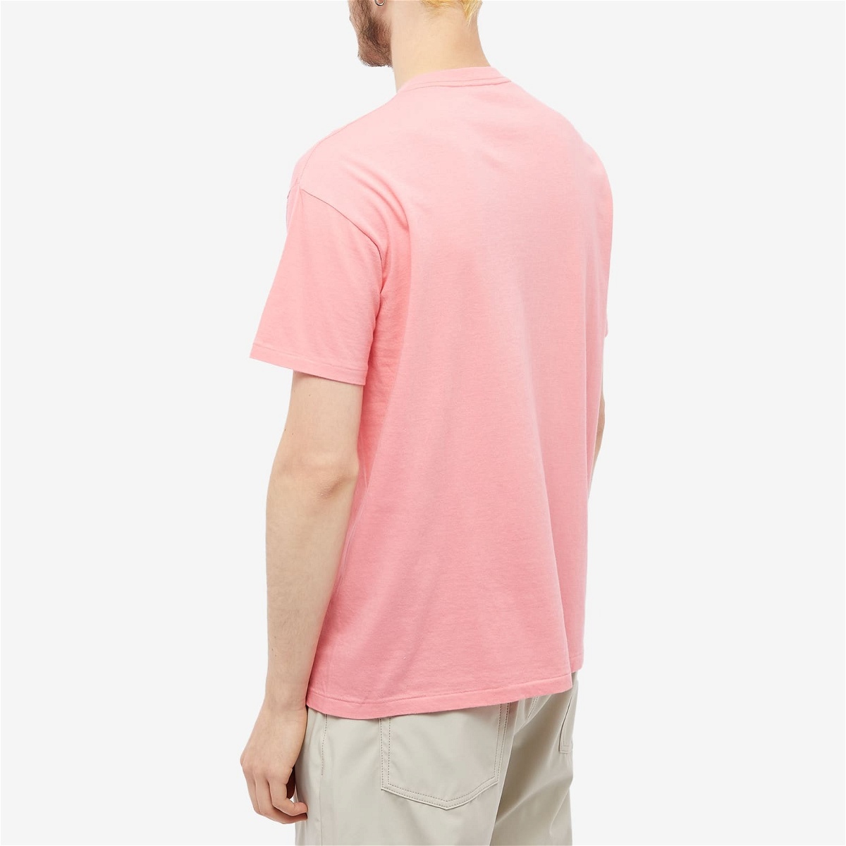 Auralee Men's Seamless Crew T-Shirt in Pink Auralee