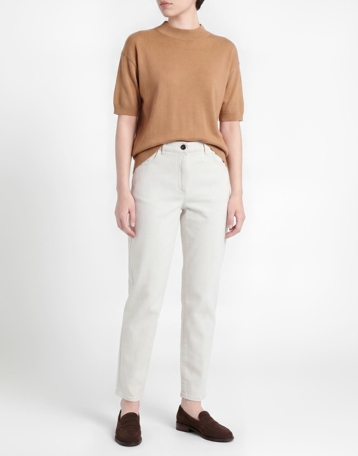 Peserico Womens Jeans in Off white