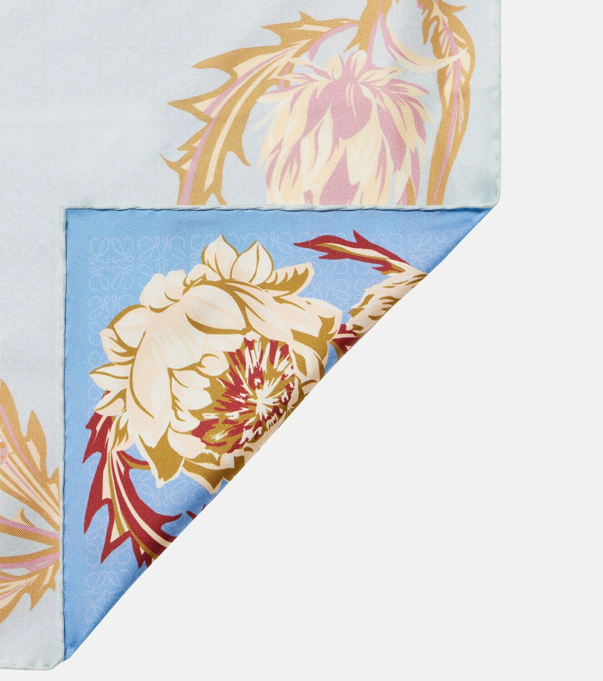 Loewe Printed silk twill scarf