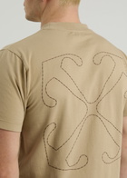 Off-white Arrow Logo Cotton T-shirt Tan