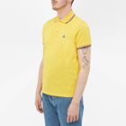 Moncler Men's Classic Logo Polo Shirt in Yellow