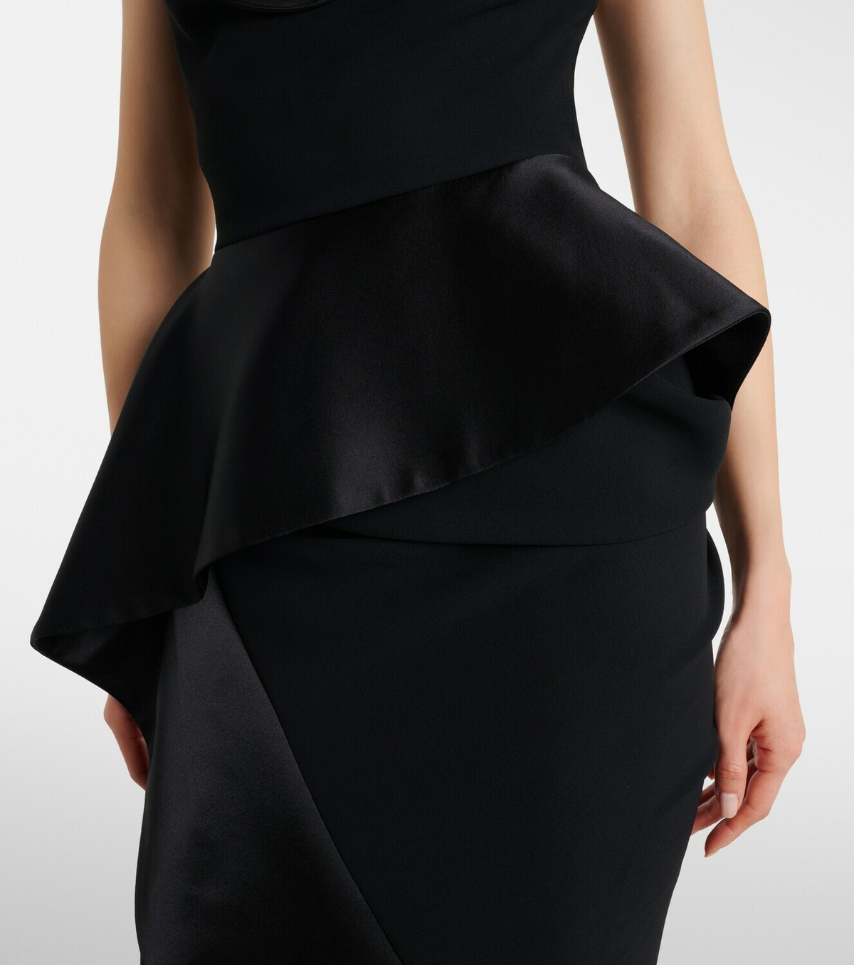 Maticevski Provocateur halterneck peplum satin gown
