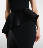Maticevski Provocateur halterneck peplum satin gown