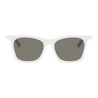 Balenciaga White Square Sunglasses