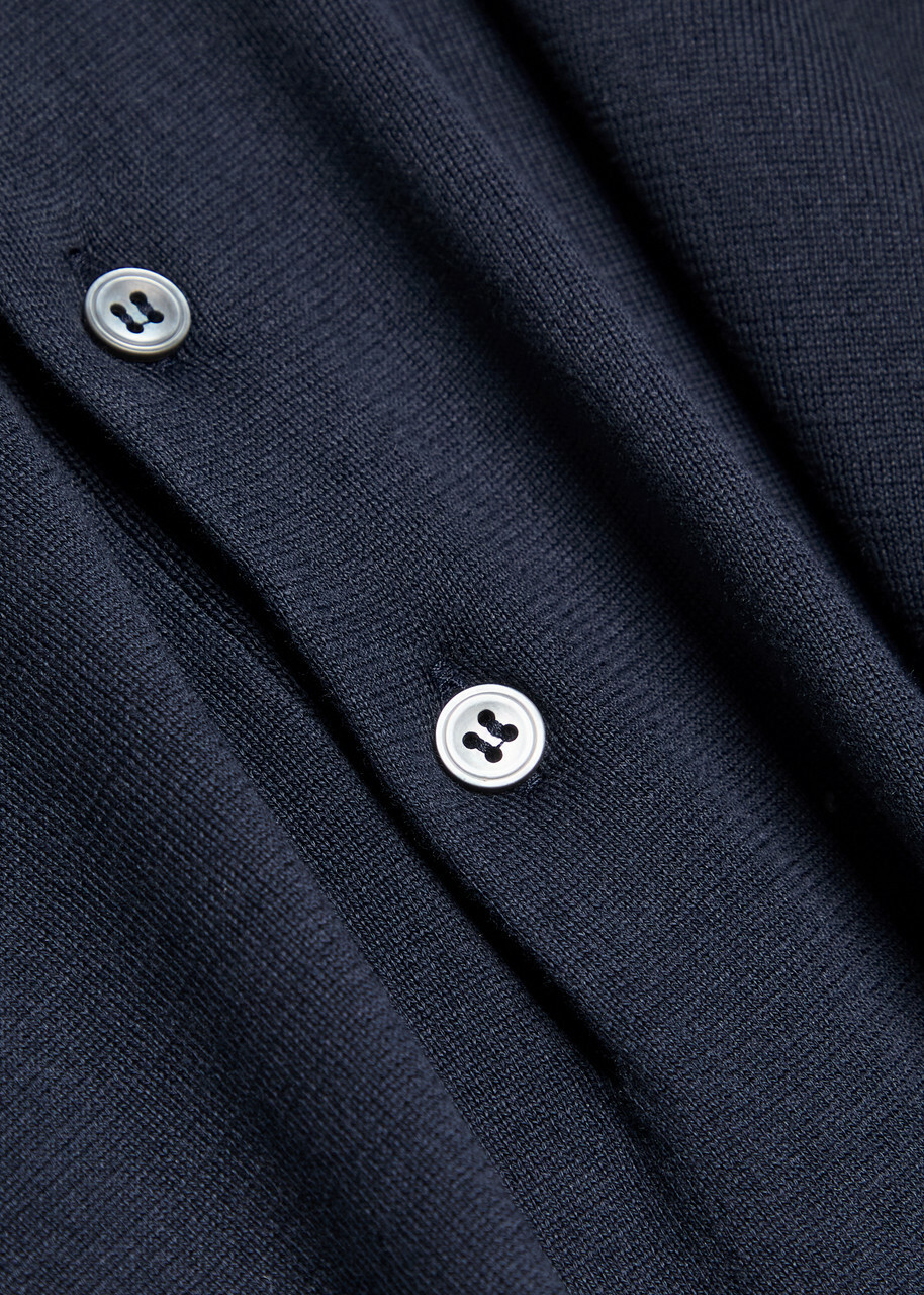 Lardini Fine-knit Cotton Polo Shirt Blue