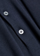 Lardini Fine-knit Cotton Polo Shirt Blue