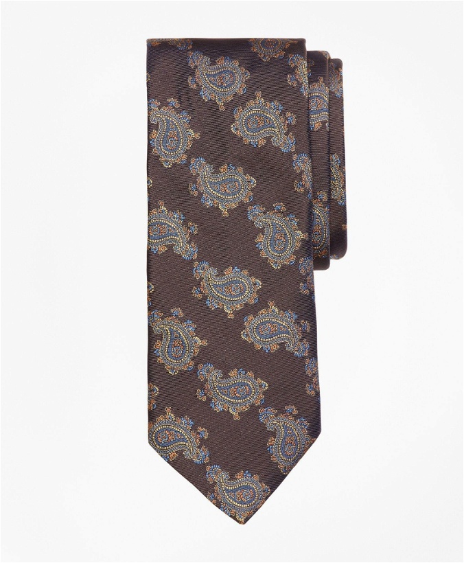 Photo: Brooks Brothers Men's Large Paisley Tie | Brown