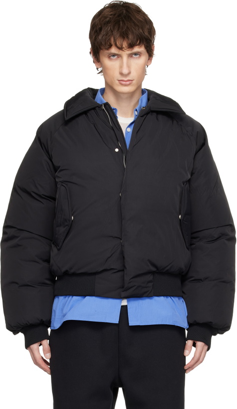 Photo: Seventh Black Nylon Aero Bomber Jacket
