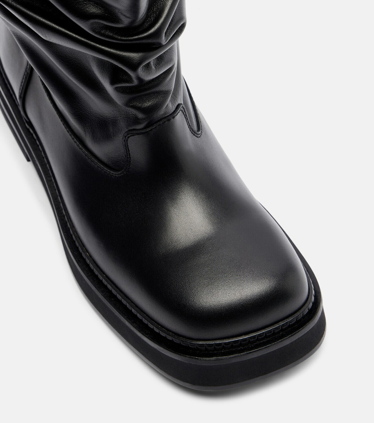 The Attico Passeggiata leather combat boots