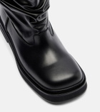 The Attico Passeggiata leather combat boots