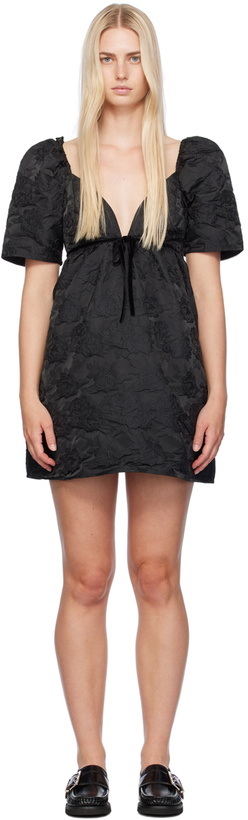 Photo: GANNI Black Floral Minidress