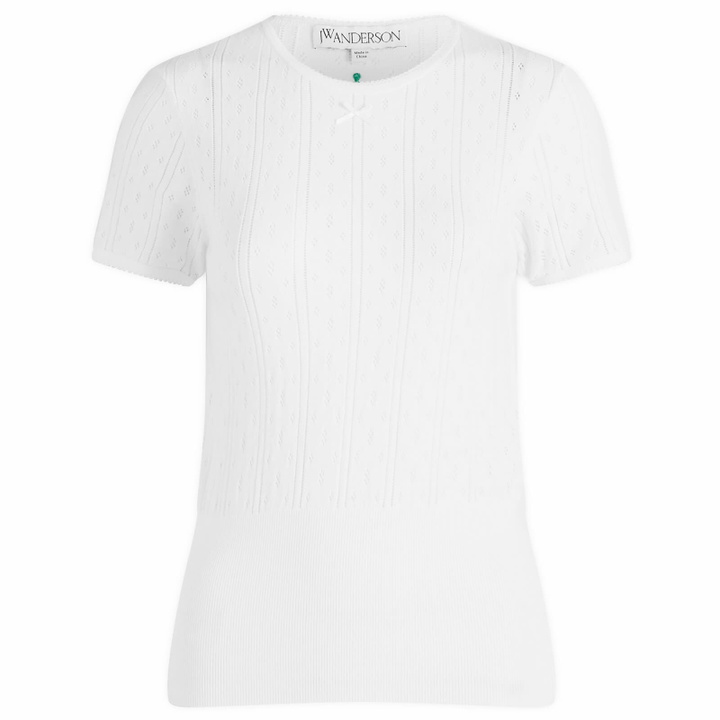 Photo: JW Anderson Women's Pointelle Cap Sleeve Top in White