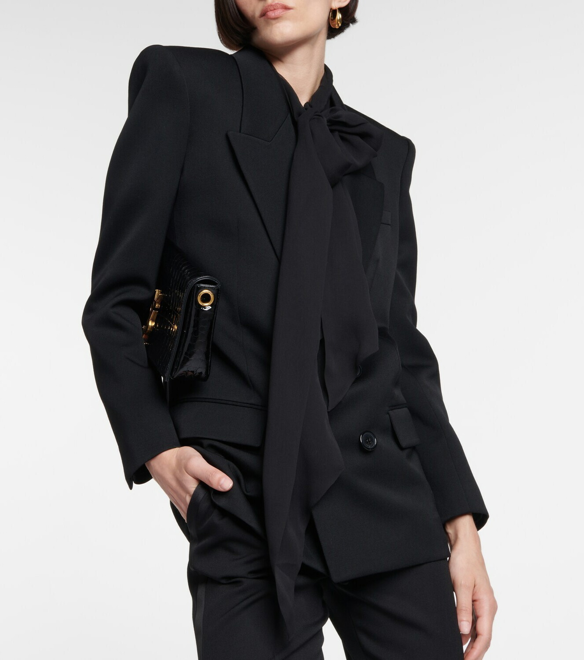 【関税&送料込み】Saint Laurent Grain-De-Poudre Blazer Saint Laurent Grain de poudre blazer Saint Laurent