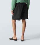 Studio Nicholson Starboard striped cotton and wool shorts