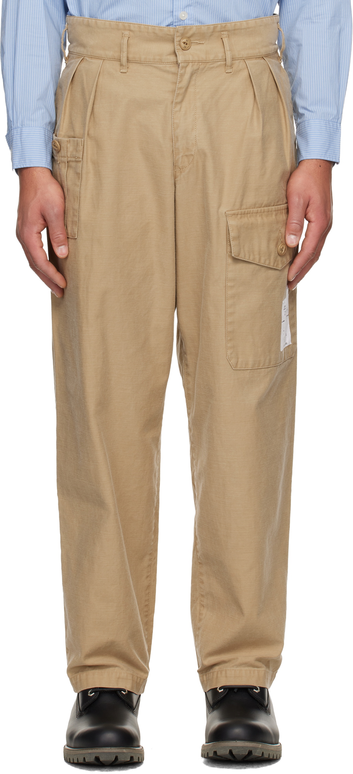 Neighborhood Beige Two Tuck Cargo Pants Neighborhood