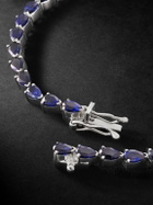 42 Suns - White Gold Laboratory-Grown Sapphire Tennis Bracelet