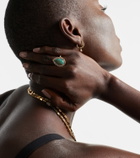 Suzanne Kalan Portrait 18kt gold ring with opal and diamonds