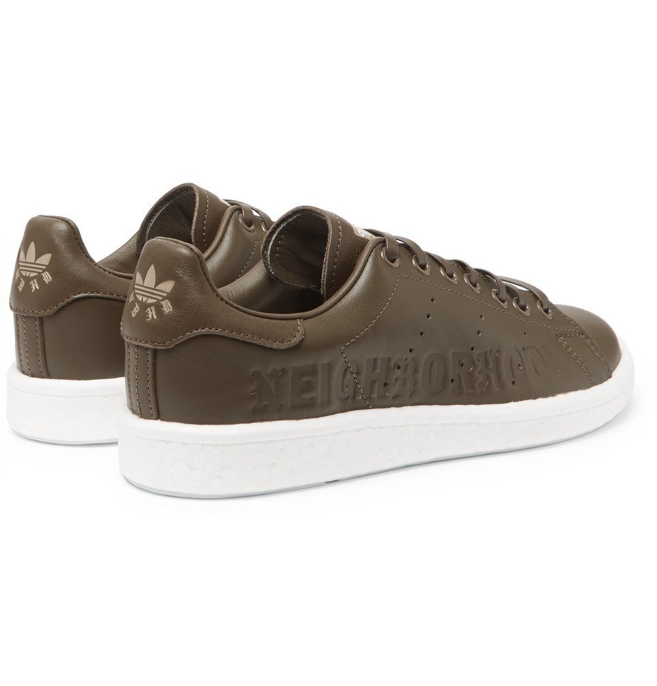 adidas Consortium Neighborhood Stan Smith Leather Sneakers Army green adidas Consortium