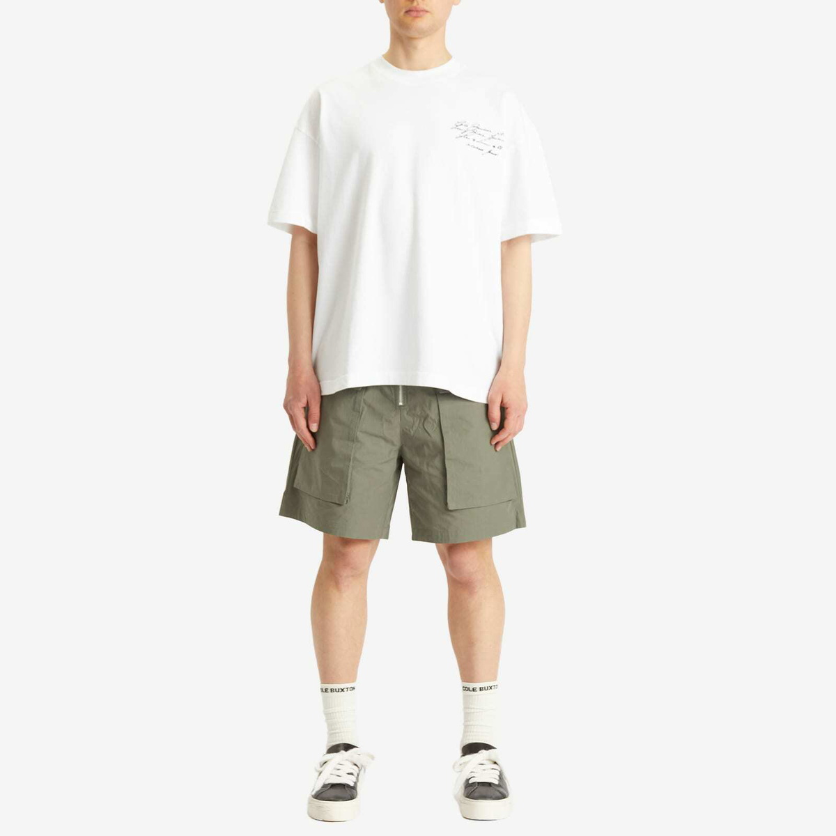 Cole Buxton Men's Cotton Cargo Shorts in Khaki