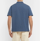 Universal Works - Camp-Collar Striped Cotton-Blend Shirt - Blue