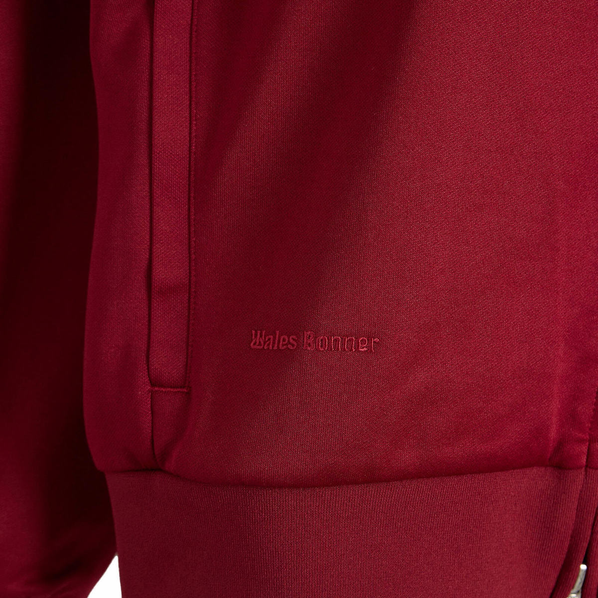 Adidas x Wales Bonner Track Hoodie in Collegiate Burgundy