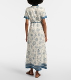 Alémais Lucky belted printed linen shirt dress