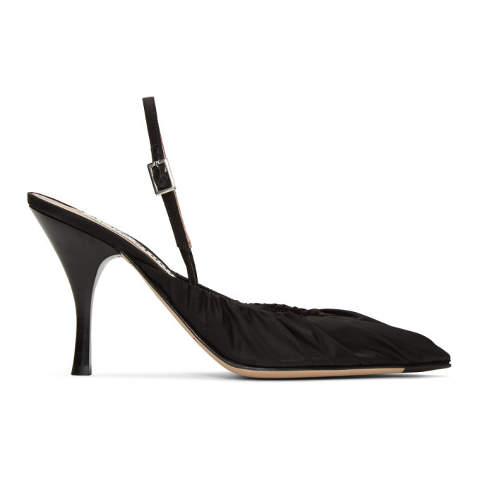 Acne Studios Black Beatrice Slingback Heels Acne Studios