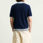 Casablanca Men's Merino Tennis Polo in Blue