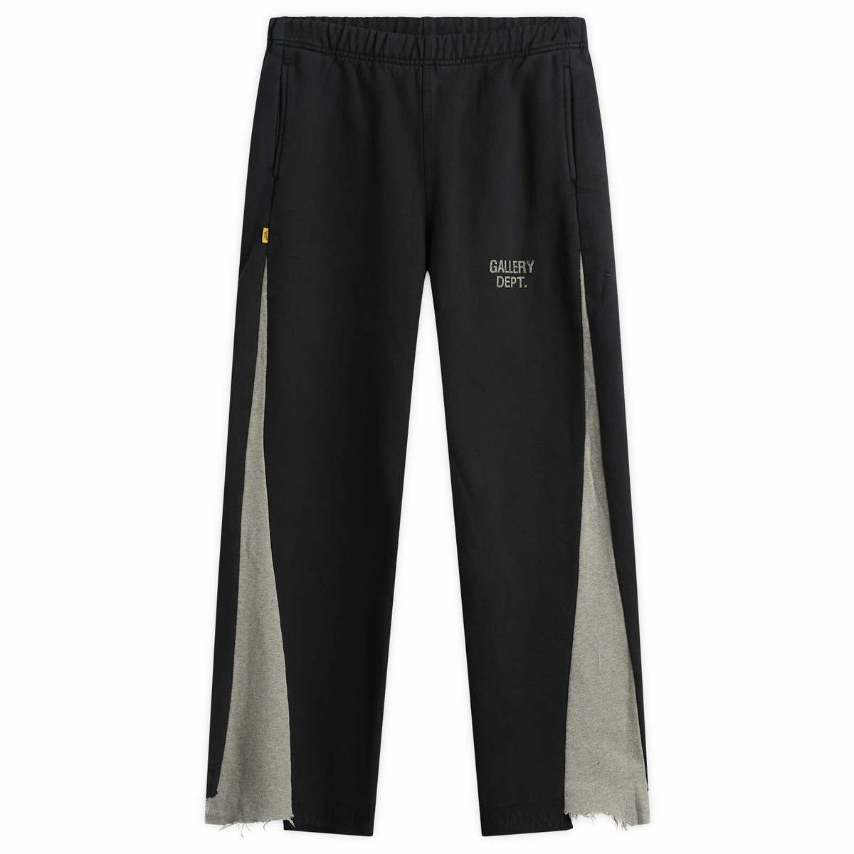 Gallery Dept Men's . Twisted Leg Flare Sweatpant in Washed Black/Heather Grey