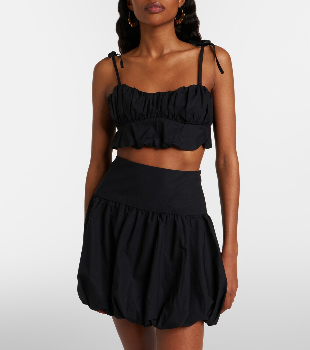 Faithfull Pelea ruched cotton crop top