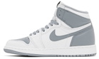 Nike Jordan Kids White & Gray Air Jordan 1 High Big Kids Sneakers