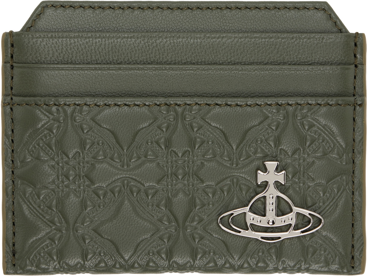 Vivienne Westwood Black Saffiano Slim Card Holder Vivienne