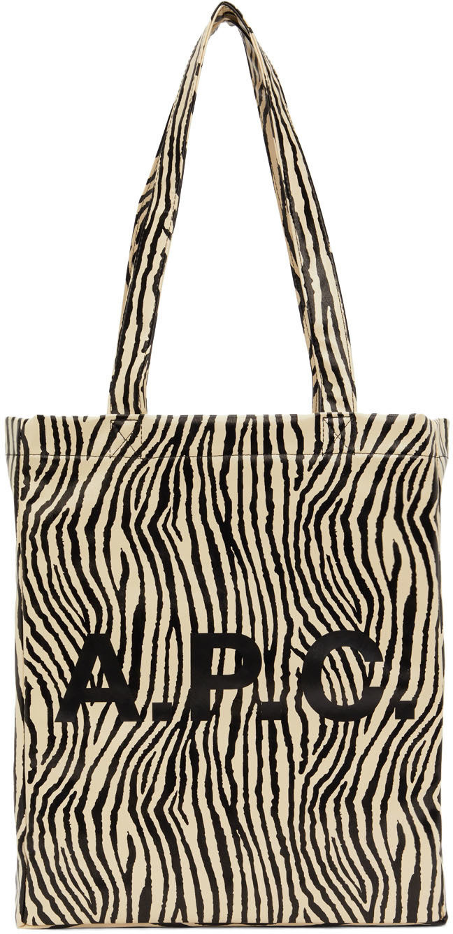 A.P.C. Black & White Lou Tote Bag A.P.C.