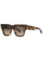 Balmain Eyewear B-army Rectangle-frame Sunglasses - Brown Havana - One Size
