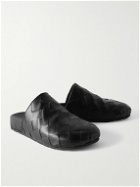 Bottega Veneta - Reggie Intrecciato Leather Slippers - Black