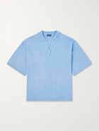 Blue Blue Japan - Knitted Polo Shirt - Blue