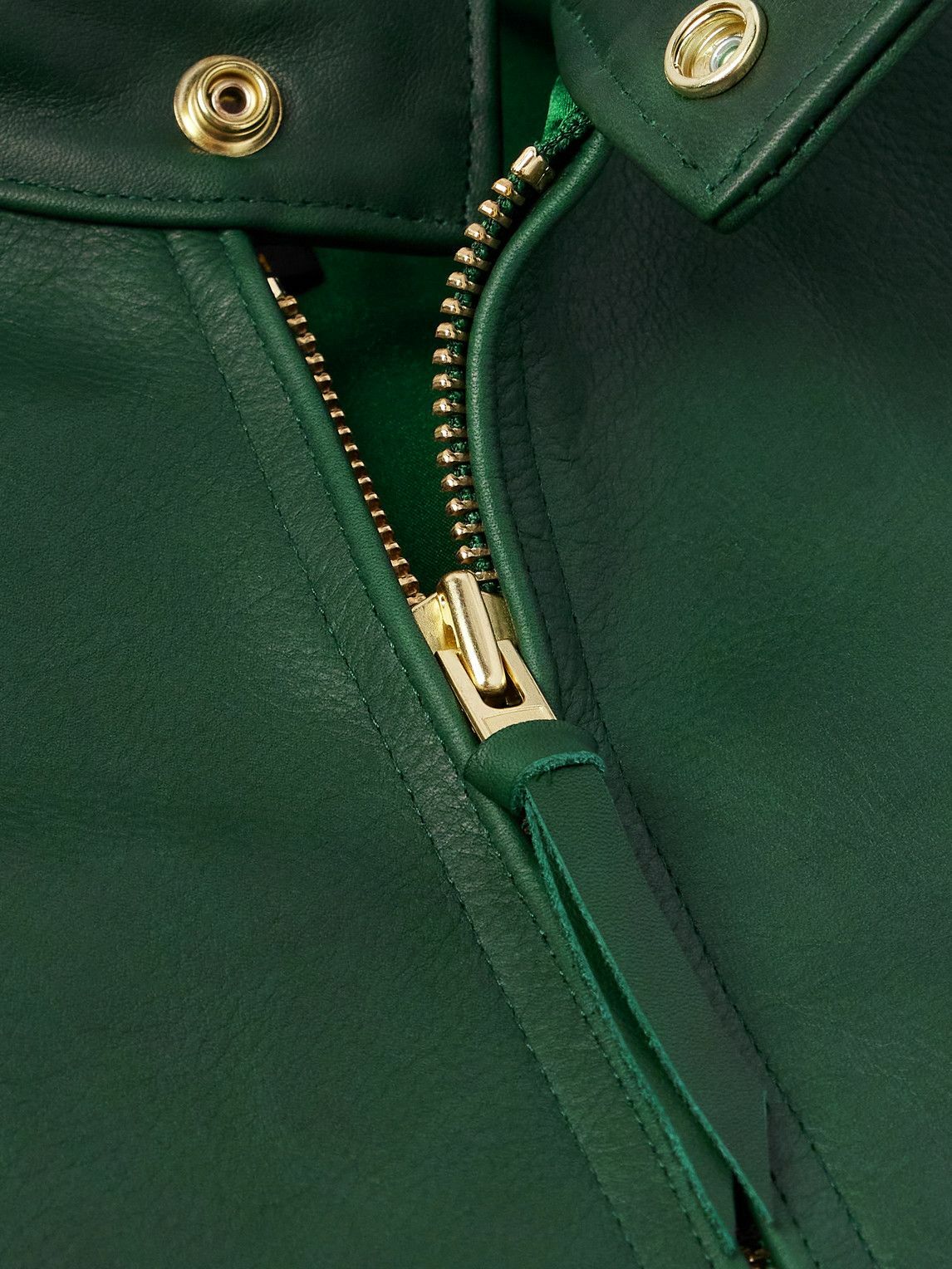 Golden Bear - Baracuda Leather Bomber Jacket - Green