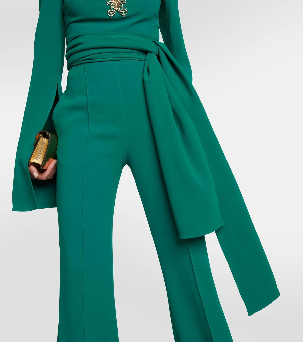 Elie Saab Embellished crêpe jumpsuit Elie Saab