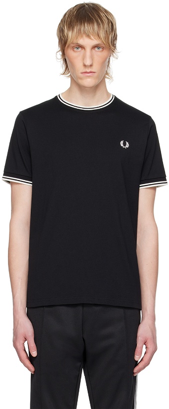 Photo: Fred Perry Black Twin Tipped T-Shirt