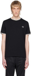 Fred Perry Black Twin Tipped T-Shirt
