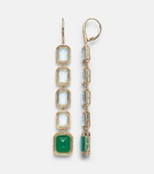 Shay Jewelry Tier Portrait 18kt gold drop earrings with topaz, agate, and diamonds
