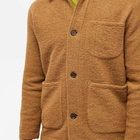 Universal Works Men's Wool Fleece Field Jacket in Taupe