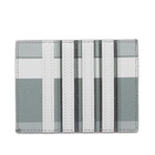 Thom Browne Men's Madras Check Card Holder in Black/White