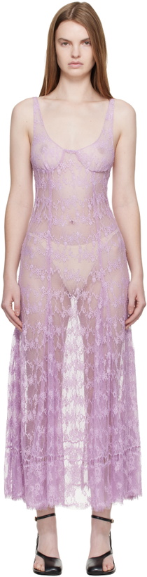 Photo: Collina Strada Purple Pamela Midi Dress