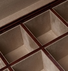 Ben Soleimani - Leather-Trimmed Bronze Cufflink Box - Brown
