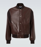Loewe Anagram leather bomber jacket