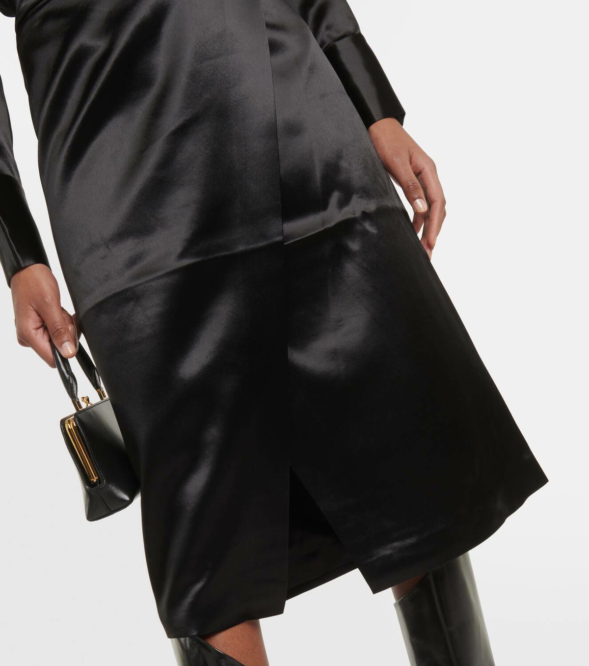 CO Satin wrap skirt Coach